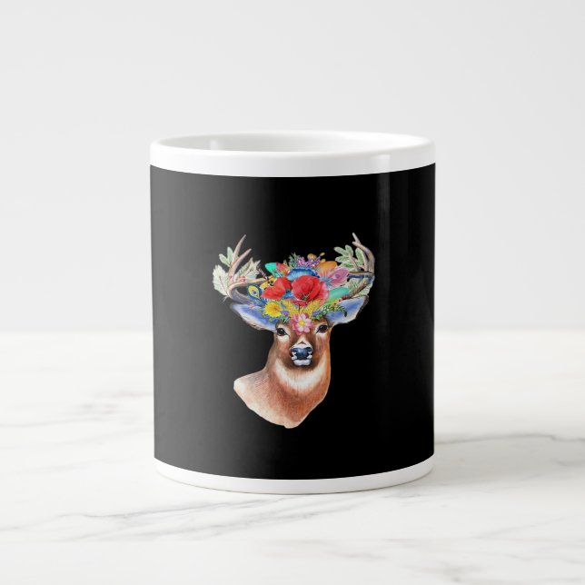 Taza De Café Gigante Oh Deer Modern Artistic Style  (Frente)