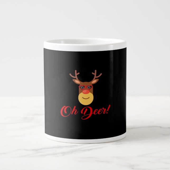 Taza De Café Gigante Oh Deer Retro Classic   (Frente)