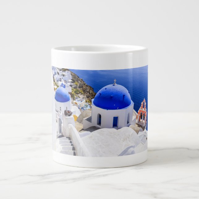 Taza De Café Gigante Oia Santorini (Frente)