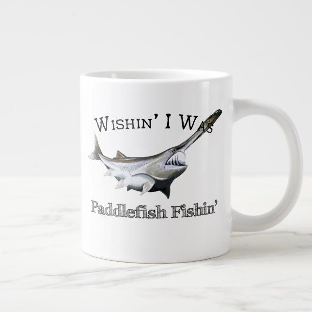 Taza De Café Gigante Ojalá Yo Fuera Pescador De Paddle (Derecha)