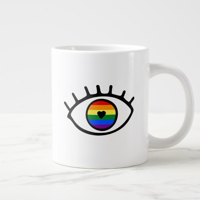 Taza De Café Gigante Ojo arcoiris (Derecha)