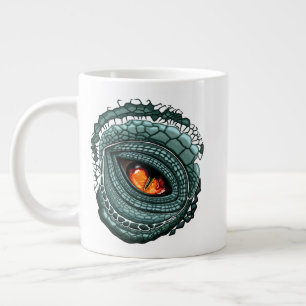 Taza De Café Gigante Ojo de reptil depredador primitivo