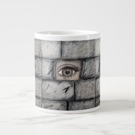 Taza De Café Gigante "Ojo detrás de la pared"