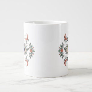 Taza De Café Gigante Ojo maligno místico y luna creciente celestial bla