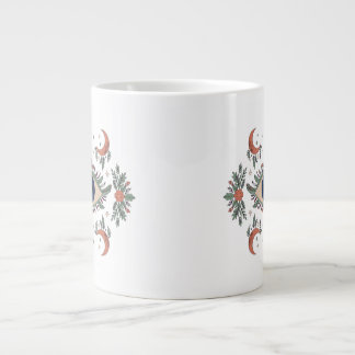 Taza De Café Gigante Ojo maligno místico y luna creciente celestial bla