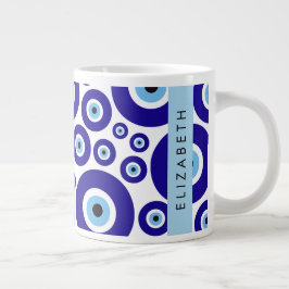 Taza De Café Gigante Ojo Turco, Ojo Griego, Ojo Turco, Mati, Tu Nombre