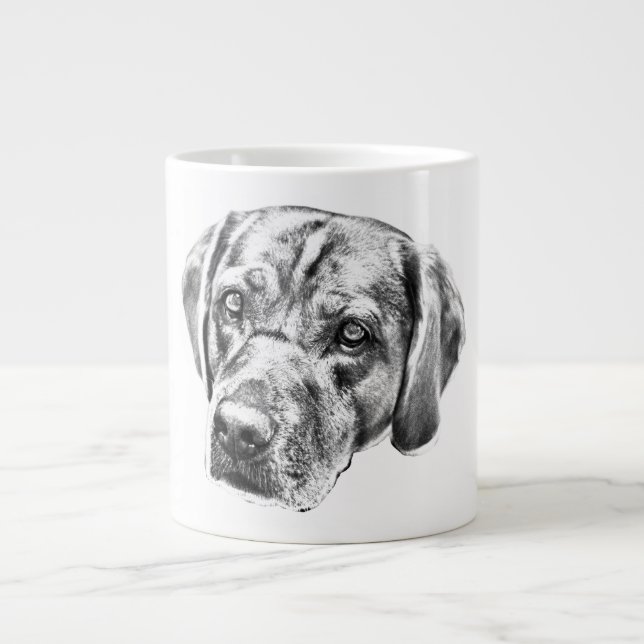 Taza De Café Gigante Ojos cálidos en el brillo de la cosecha (Frente)