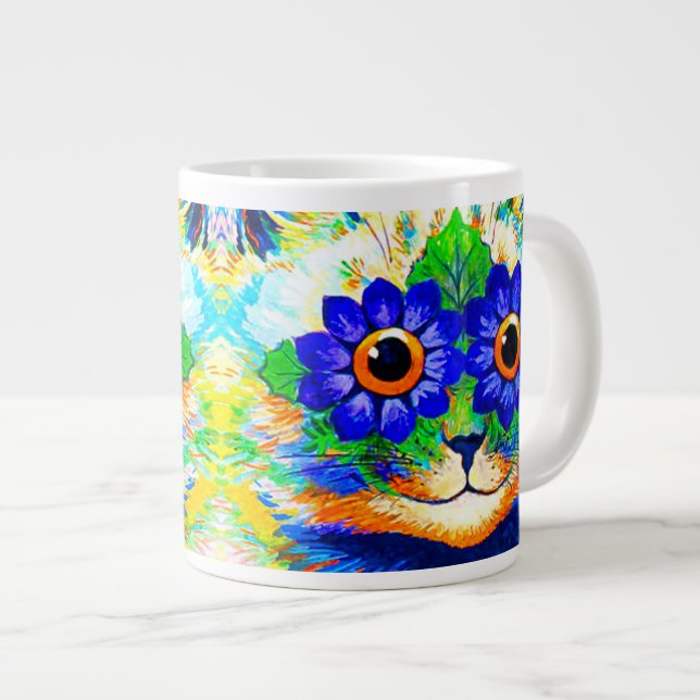 Taza De Café Gigante Ojos de flor de gato (Derecha)