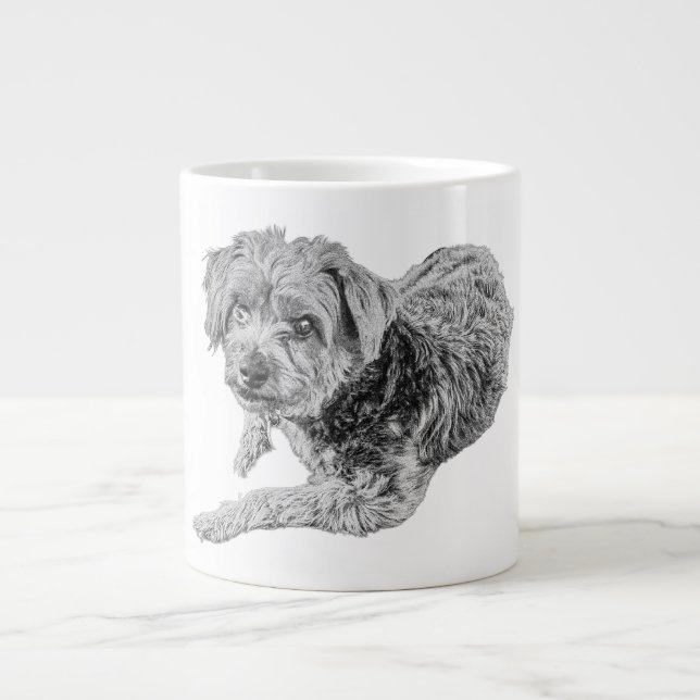 Taza De Café Gigante Ojos suaves, Alma suave (Frente)