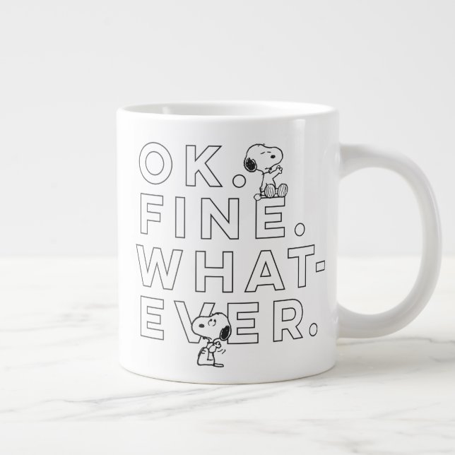 Taza De Café Gigante "Ok. Bien. Lo que sea". (Derecha)