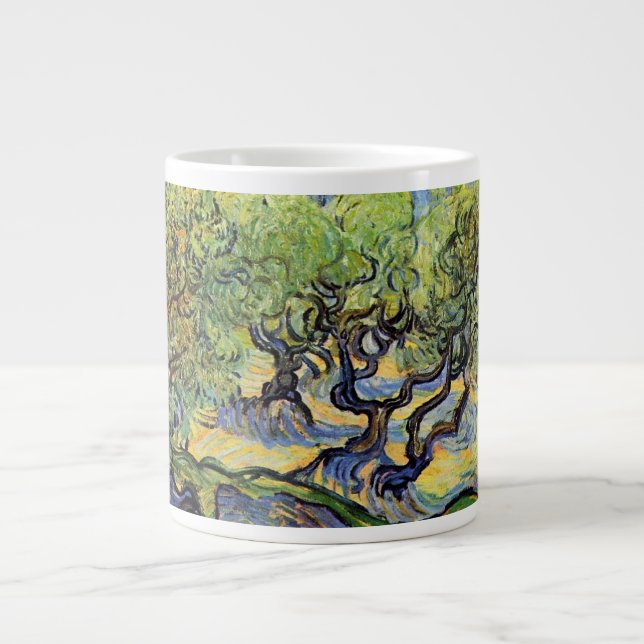 Taza De Café Gigante Olivos con Alpilles por Vincent van Gogh (Frente)