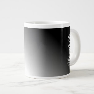 Taza De Café Gigante Ombre blanco negro