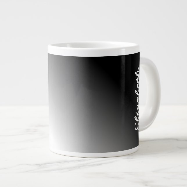 Taza De Café Gigante Ombre blanco negro (Derecha)