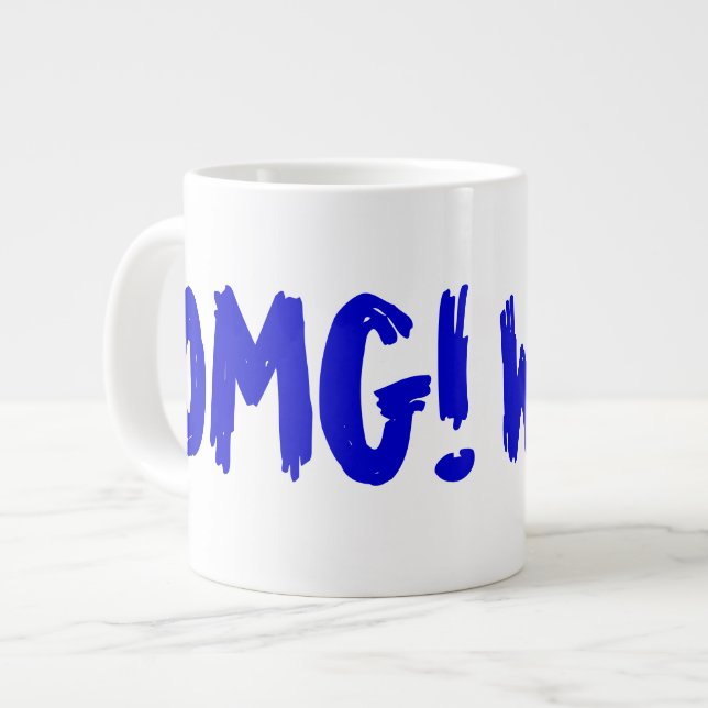 TAZA DE CAFÉ GIGANTE ¡OMG! ¿WTF? (Izquierda)