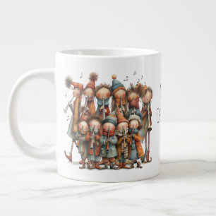 Taza De Café Gigante Once pícaros gaiteros tocando en los 12 días de Na