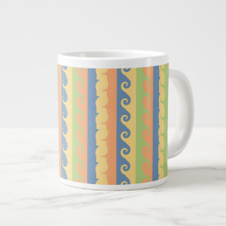 Taza De Café Gigante Ondas y rayas Sundrenched de los giros