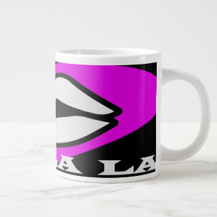 Taza De Café Gigante OO La diseño de la decoración rosa y de belleza ne