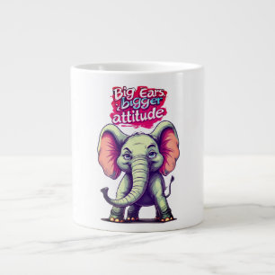 Taza De Café Gigante Orejas grandes, actitud más grande