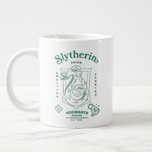 TAZA DE CAFÉ GIGANTE ORGULLO AMBICIÓN ASTUCIA ESCUDO DE SLYTHERIN
