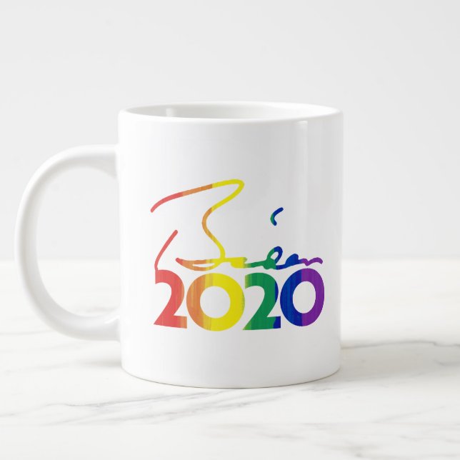 TAZA DE CAFÉ GIGANTE ORGULLO BIDEN 2020 (Izquierda)