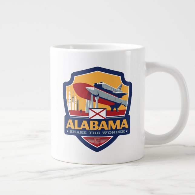 Taza De Café Gigante Orgullo del Estado | Alabama (Derecha)
