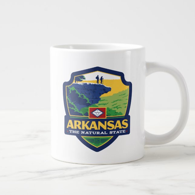 Taza De Café Gigante Orgullo del Estado | Arkansas (Derecha)