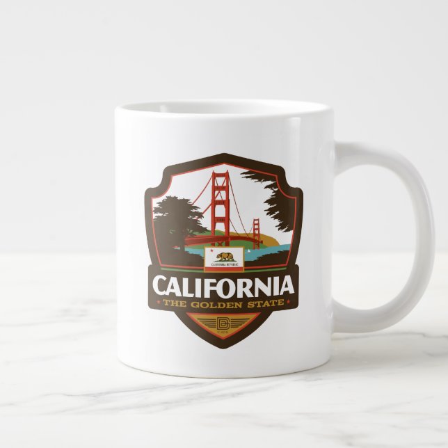 Taza De Café Gigante Orgullo del Estado | California (Derecha)
