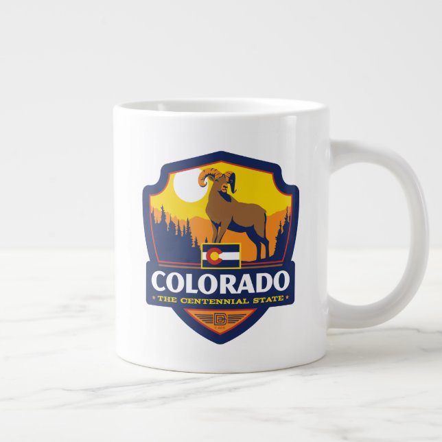 Taza De Café Gigante Orgullo del Estado | Colorado (Derecha)