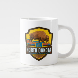 Taza De Café Gigante Orgullo del Estado   Dakota del Norte