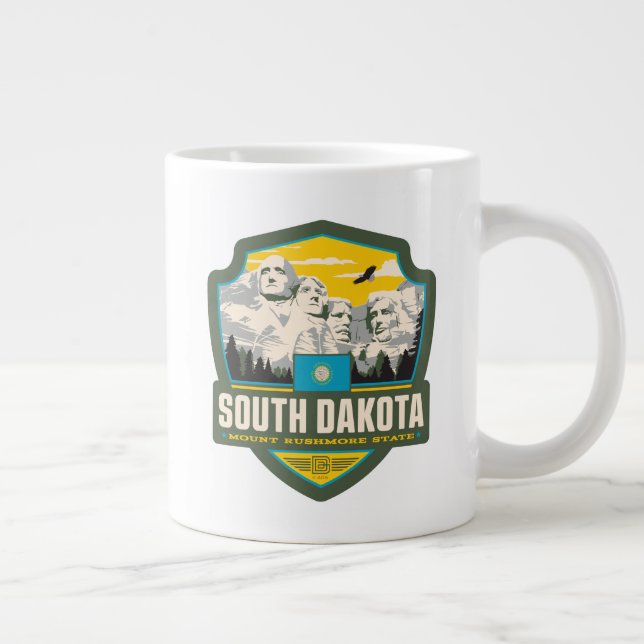 Taza De Café Gigante Orgullo del Estado | Dakota del Sur (Derecha)