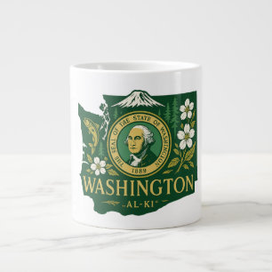 Taza De Café Gigante Orgullo del estado de Washington
