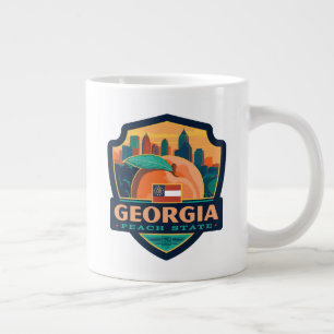Taza De Café Gigante Orgullo del Estado   Georgia