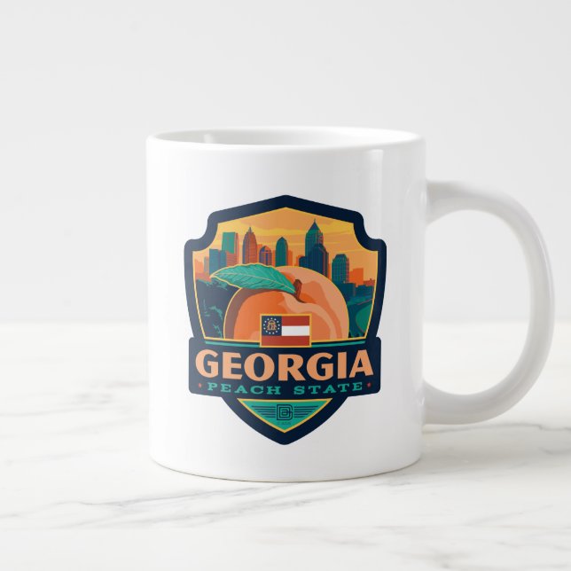 Taza De Café Gigante Orgullo del Estado | Georgia (Derecha)