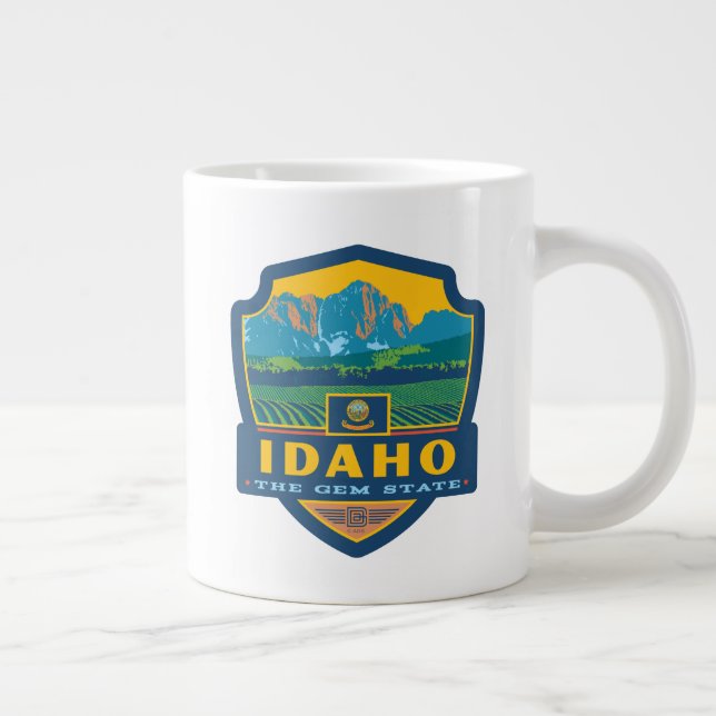 Taza De Café Gigante Orgullo del Estado | Idaho (Derecha)