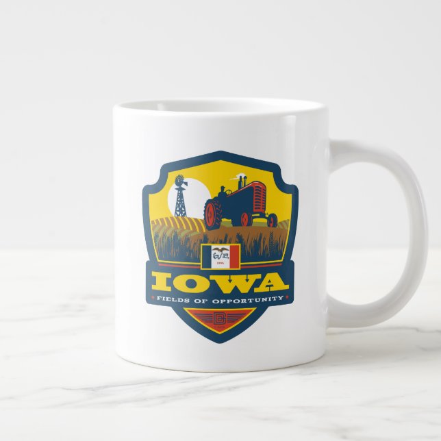 Taza De Café Gigante Orgullo del Estado | Iowa (Derecha)