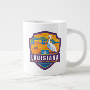 Taza De Café Gigante Orgullo del Estado   Luisiana