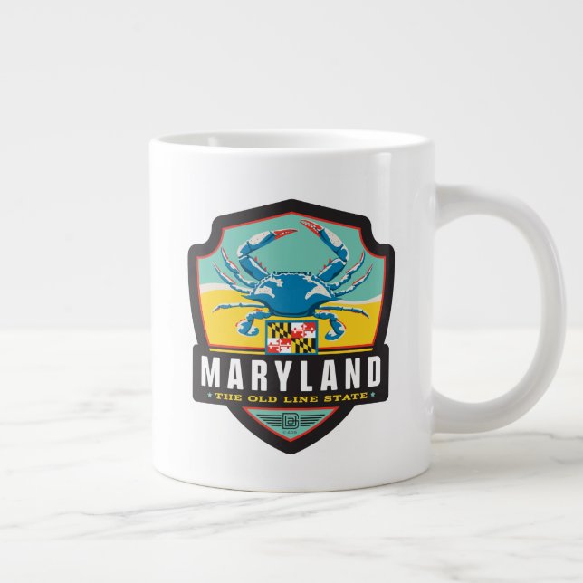 Taza De Café Gigante Orgullo del Estado | Maryland (Derecha)