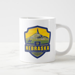 Taza De Café Gigante Orgullo del Estado   Nebraska