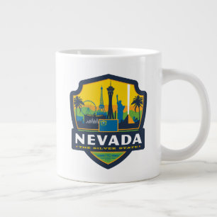 Taza De Café Gigante Orgullo del Estado   Nevada