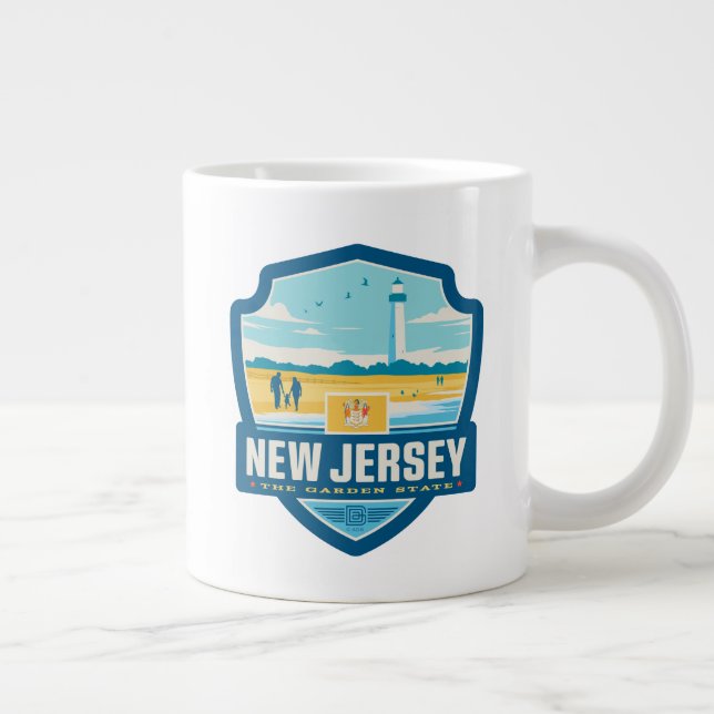 Taza De Café Gigante Orgullo del Estado | Nueva Jersey (Derecha)