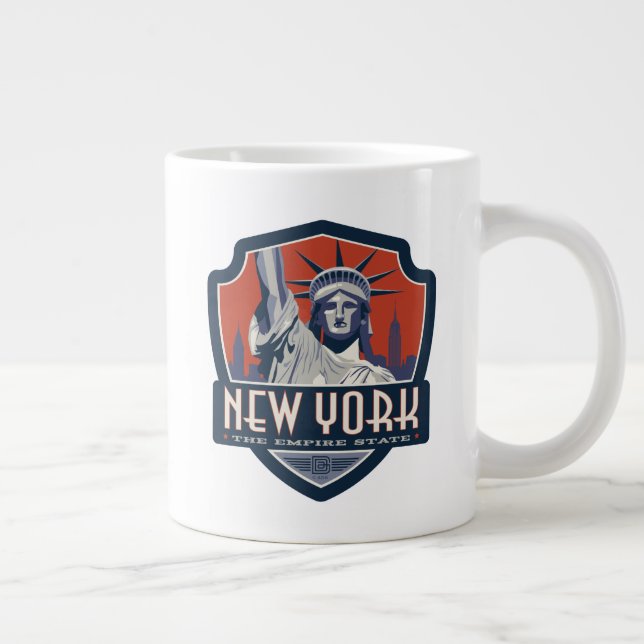Taza De Café Gigante Orgullo del Estado | Nueva York (Derecha)