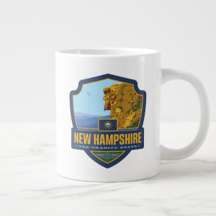 Taza De Café Gigante Orgullo del Estado   Nuevo Hampshire
