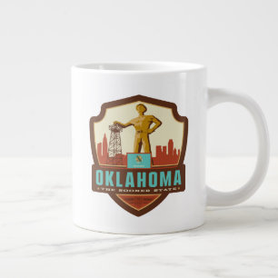 Taza De Café Gigante Orgullo del Estado   Oklahoma