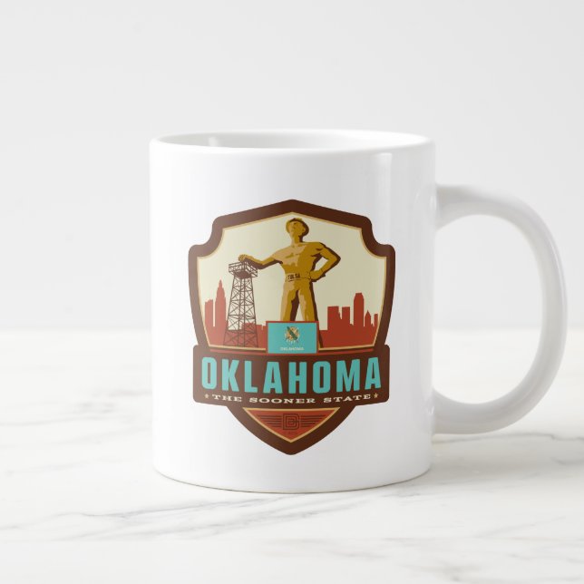 Taza De Café Gigante Orgullo del Estado | Oklahoma (Derecha)