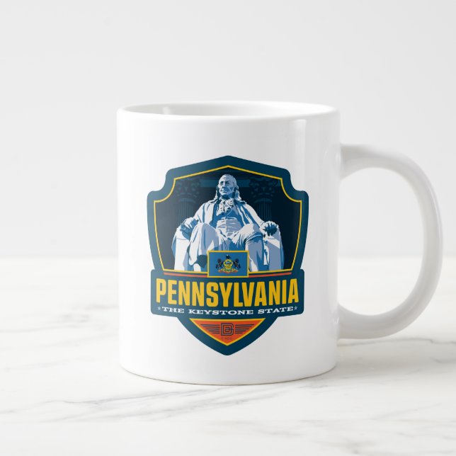 Taza De Café Gigante Orgullo del Estado | Pennsylvania (Derecha)