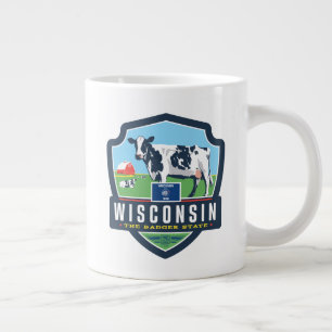 Taza De Café Gigante Orgullo del Estado   Wisconsin 2
