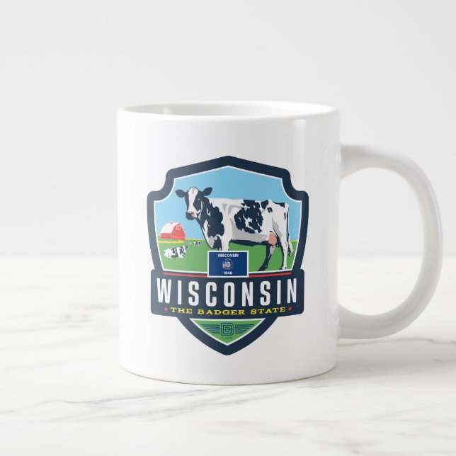 Taza De Café Gigante Orgullo del Estado | Wisconsin 2 (Derecha)