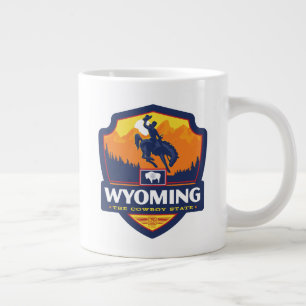 Taza De Café Gigante Orgullo del Estado   Wyoming