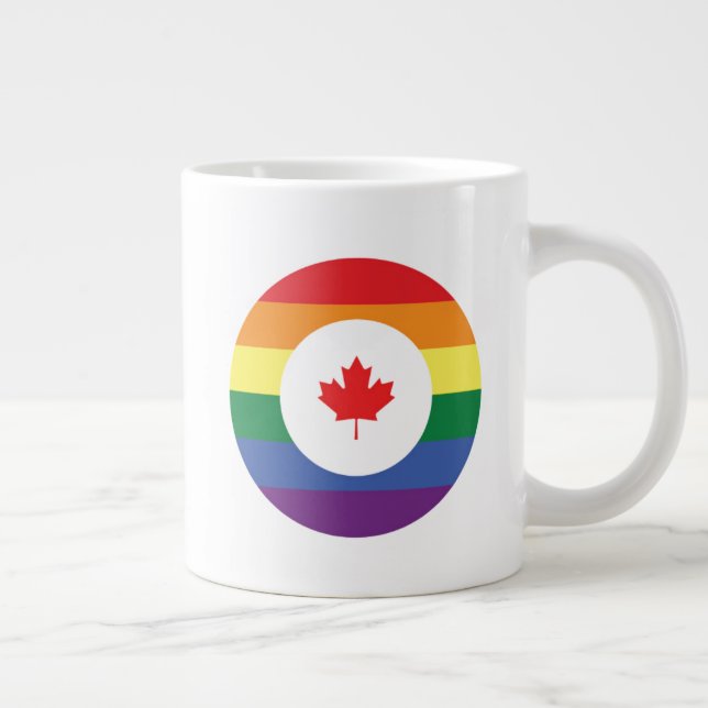 Taza De Café Gigante Orgullo gay de Canadá (Derecha)