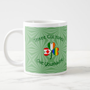Taza De Café Gigante Orgullo Gay Irlanda Canadá Bandera de Trébol Perso
